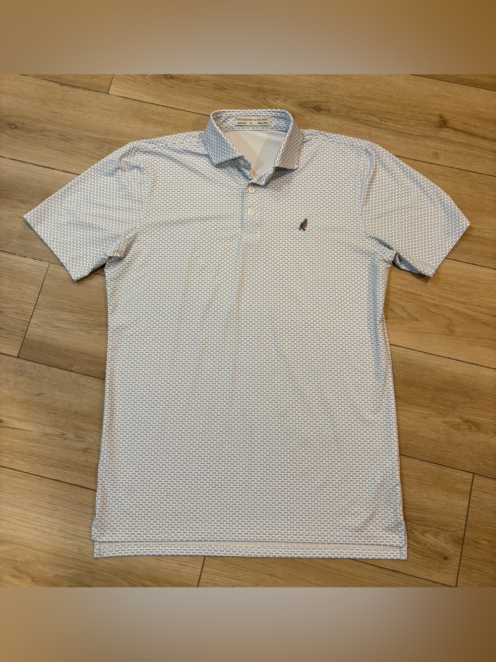 Holderness & Bourne The Angler Shirt Medium M White Blue Hyannisport Club Golf
